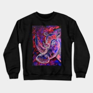 Purple Rhino from Space Crewneck Sweatshirt